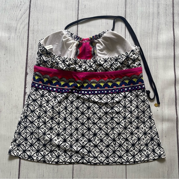 Trina Turk Tanzania Scarf Halter Tankini Swimsuit Size 8 - Picture 5 of 16
